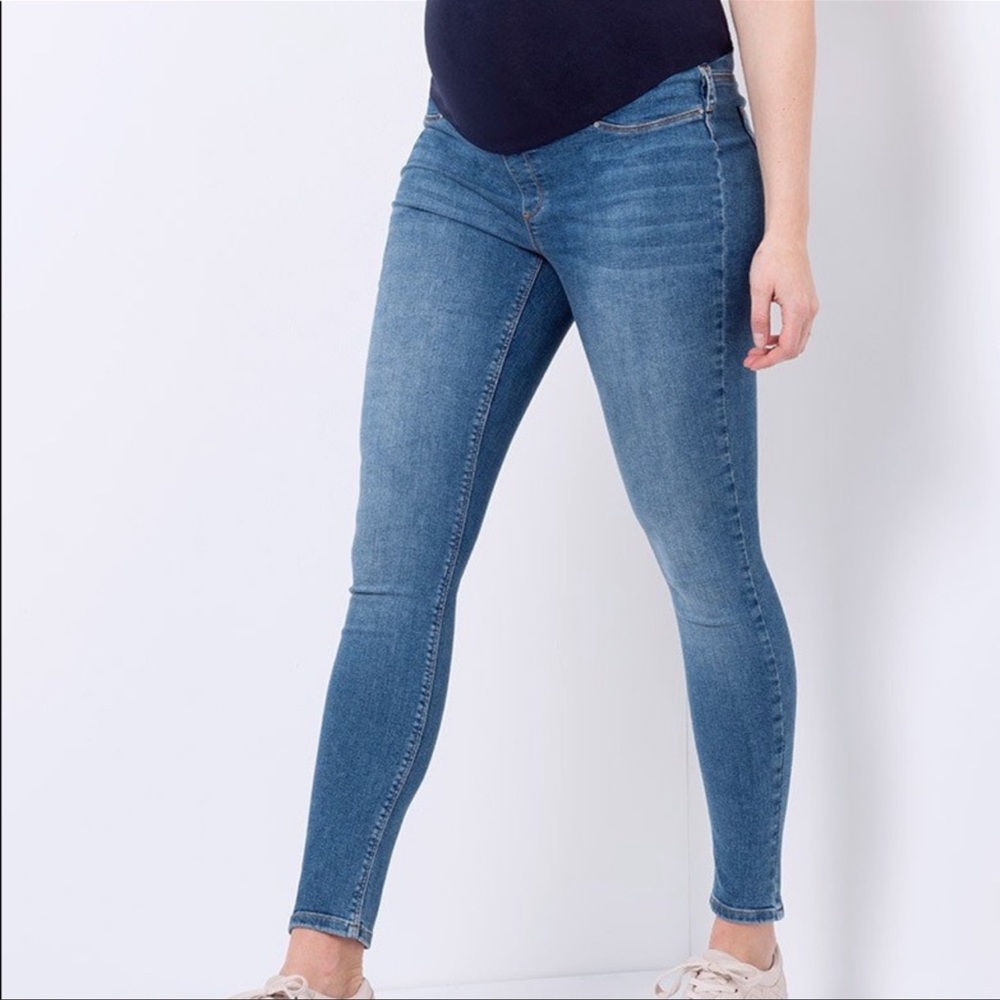 Seraphine over the Bump blue Maternity stretch jeans women size 6